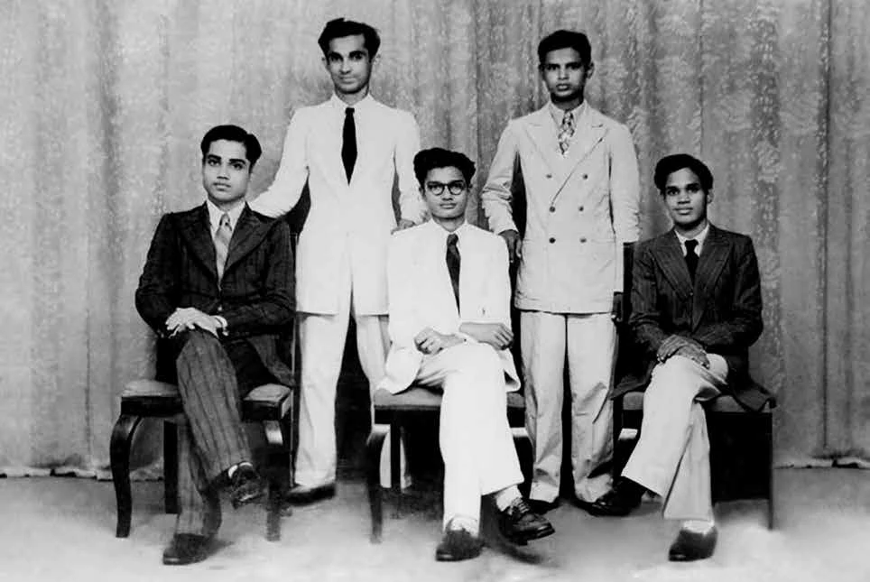 Habibullah Badsha seated with close friends at the Madrasa-e-Azam
